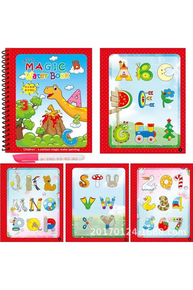 Magic Water Coloring Book for Kids with Refillable Pen – Reusable No-Mess Activity Book for Early Learning & Fun (1 Piece) - Image 4