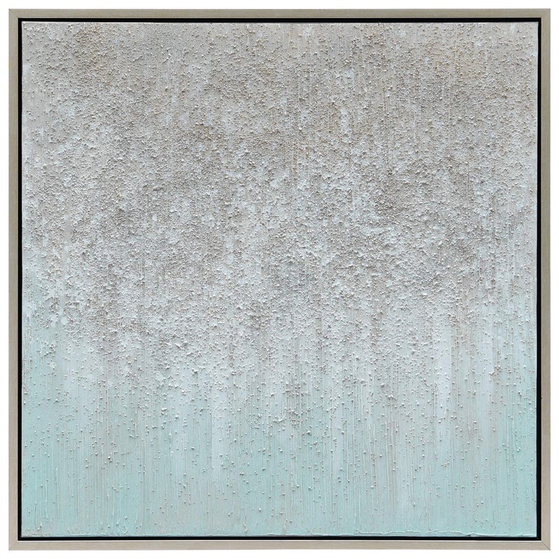 Empire Art Direct Empire Art Direct Abstract Wall Art Textured Hand Painted Canvas by Martin Edwards Champagne Silver Frame 36 x 36 Golden Field 