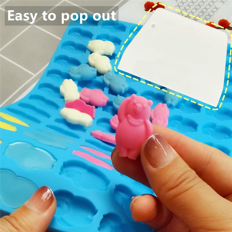 Tadonyny Gummy Bear Silicone Molds with Scraper - Perfect for Making Gummy Bears, Chocolates, Candies and Ice Cubes - Image 2