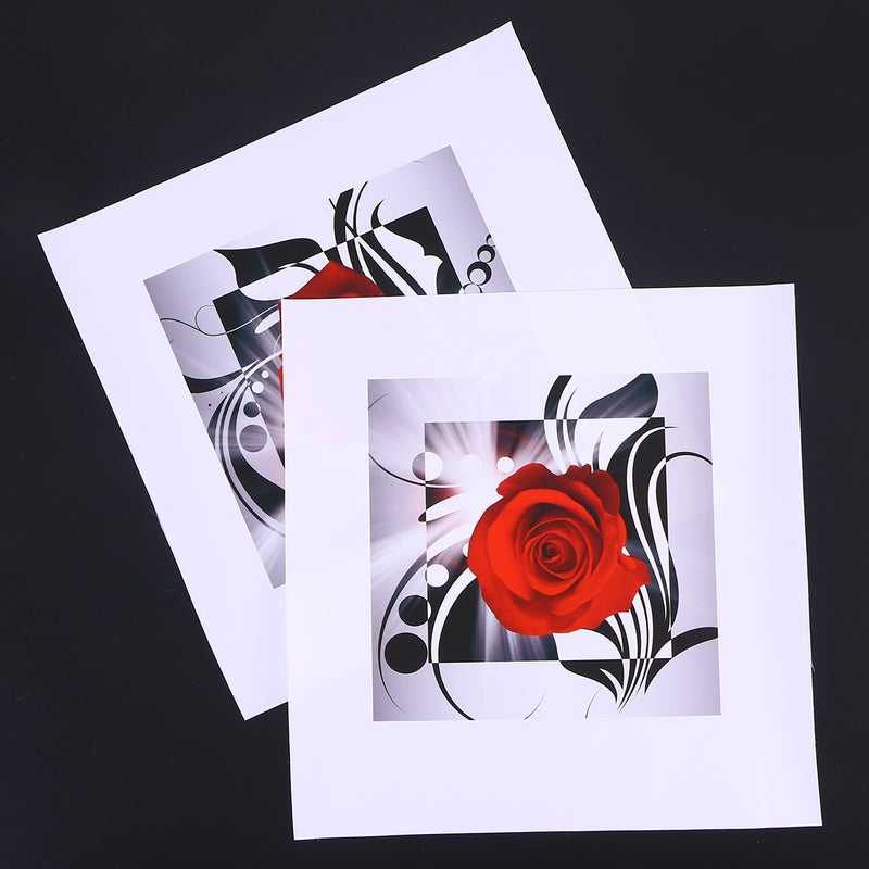 6 pcs Rose Flower Canvas Frameless Oil Paintings Wall Art Picture for Home Living Room Bedroom Decor 20x20cm - Image 3