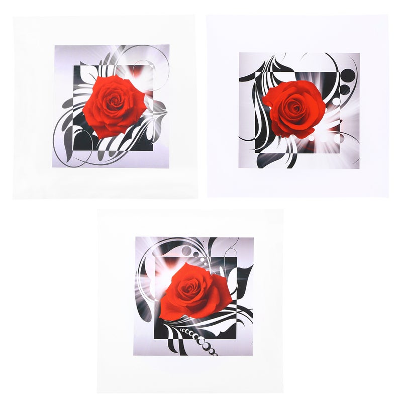 6 pcs Rose Flower Canvas Frameless Oil Paintings Wall Art Picture for Home Living Room Bedroom Decor 20x20cm - Image 2