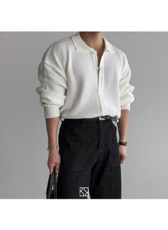 Cool Tarz Cool Style White Button Detailed Regular Fit Cardigan  - Image 1
