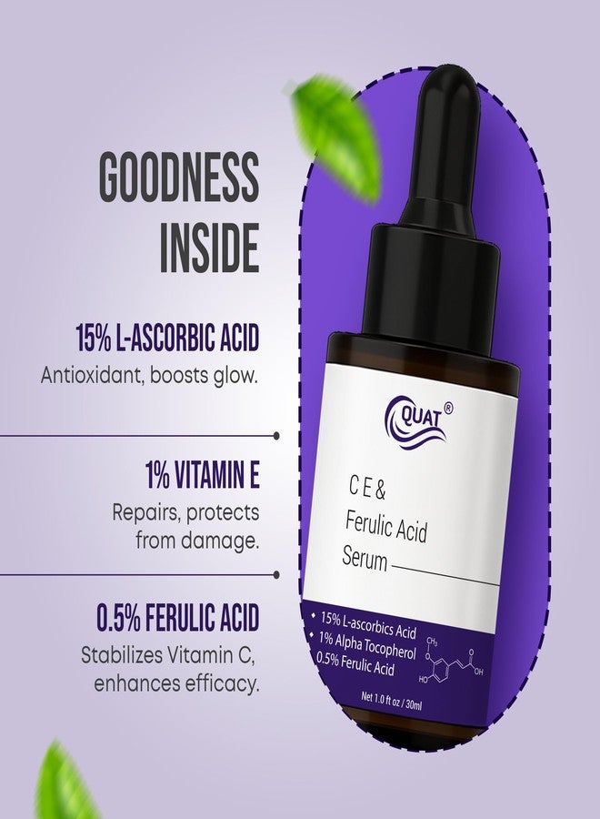 QUAT Vitamin C, E & Ferulic Acid Face Serum for Brightening, Anti-Aging & Glow | Powerful Antioxidant Serum for Even Tone & Radiant Skin - 30 ml - Image 4