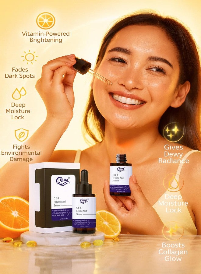 QUAT Vitamin C, E & Ferulic Acid Face Serum for Brightening, Anti-Aging & Glow | Powerful Antioxidant Serum for Even Tone & Radiant Skin - 30 ml - Image 3