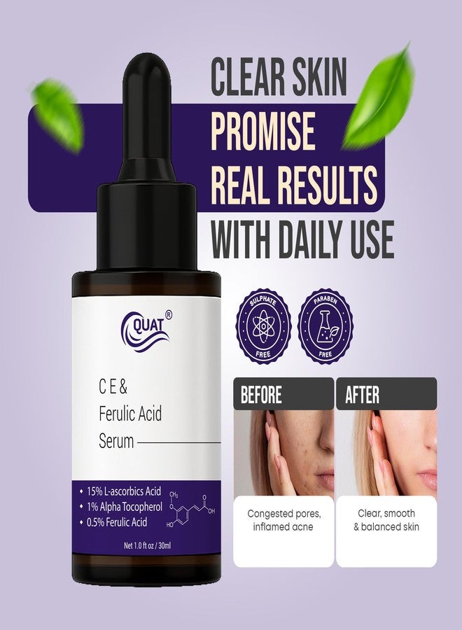 QUAT Vitamin C, E & Ferulic Acid Face Serum for Brightening, Anti-Aging & Glow | Powerful Antioxidant Serum for Even Tone & Radiant Skin - 30 ml - Image 5