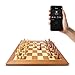 Chessnut لوحة شطرنج إلكترونية بحجم بطولة Chessnut Pro 55 سم مع التعرف على القطع الخشبية بالكامل وذكاء اصطناعي وأضواء LED مجموعة شطرنج ذكية احترافية - Image 2