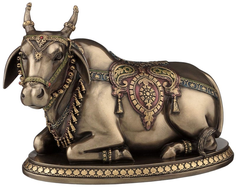 Veronese Design Nandi The Gatekeeper of Shiva and Parvati Statue Sculpture 4.9" Tall - Image 1