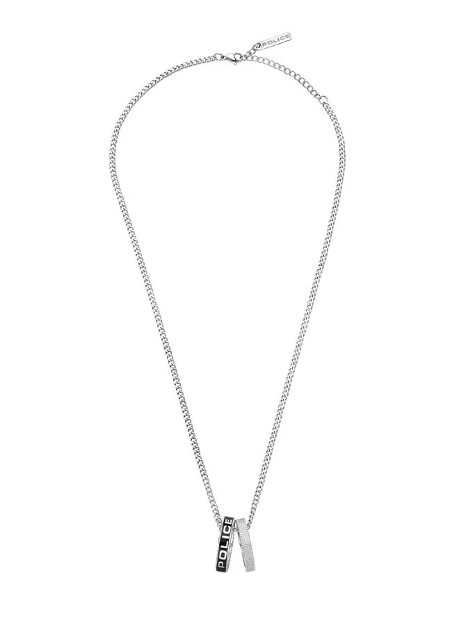 بوليس Duo Stainless Steel Gents Necklace With Two Ring CharmPEAGN0032701