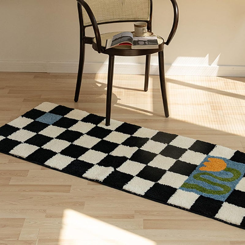 Zerodis Cute Runner Rug with Fluffy Fur Runners and Reliable Ideal for Bedroom Living Room Bathroom or Any Space You Like Cute Runner Rug with Fluffy Fur Wear for (40x120cm) - Image 2