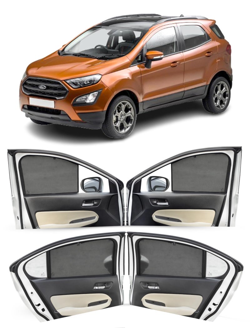 Autofact Car Sunshades for Ford Ecosport, UV Protection, Useful Car Accessories, Custom fit Sun Shades for Side Windows, Set of 4 - Image 1