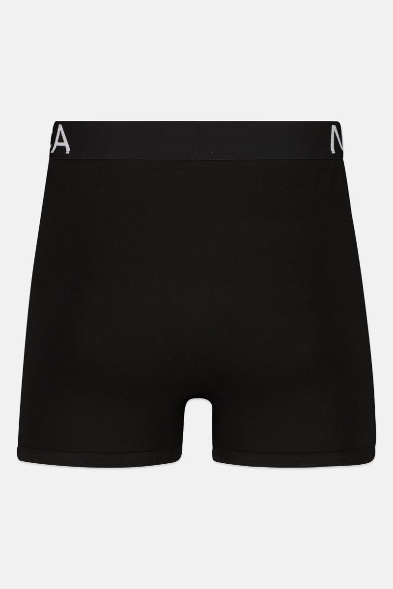 NAUTICA Men 4 Pcs Brand Logo Boxer, Black - Image 2