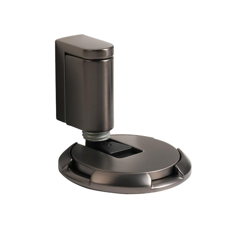 SAILANKA Windproof Door Stopper Indoor Heavy Duty Floor Door Stop Keep Door Open Mechanical No Drilling Door Stopper with Screws and Adhesive Pads, 1 Pack, Grey - Image 1