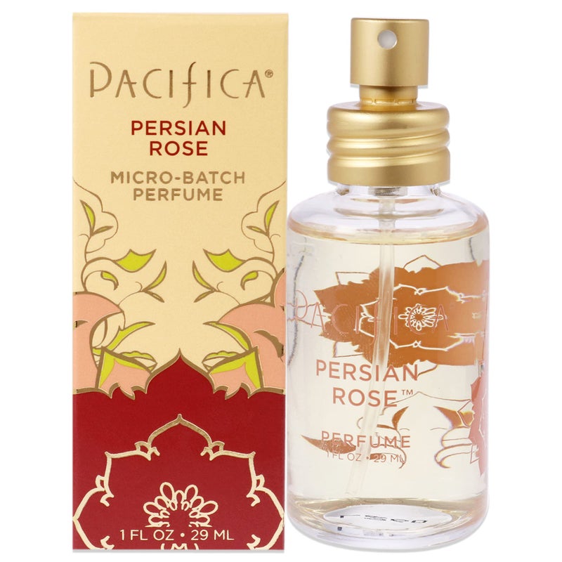 Pacifica بخاخ عطر روز الفارس من باكفيكا بيوتي مصنوع من زيوت أساسية طبيعية برائحة الورد الطازج نباتي خالي من القسوة خالي من الفثالات خالي من البارابين هدايا لها 29 مل 1 أونصة سائلة