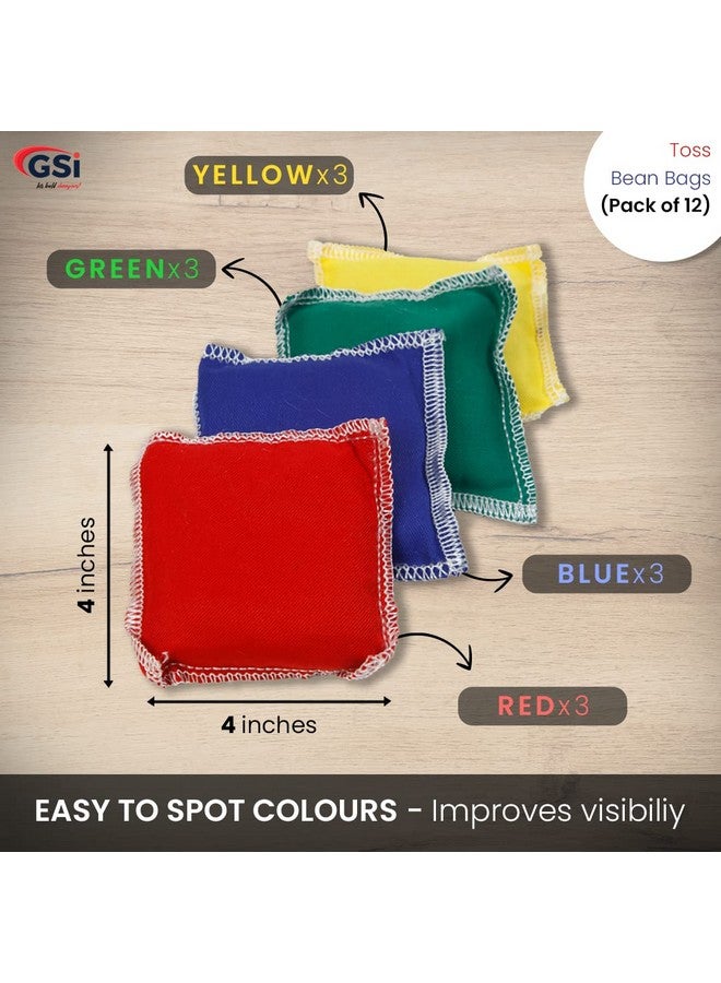 GSI GSi Mini Toy Bean Bags | Used for Physical Education, Outdoor & Hand toss Games, Fun Activities Equipment for Kids | Made of Premium Cotton Fabric with Superior overlock Stitching | Pack of 12 - Image 3