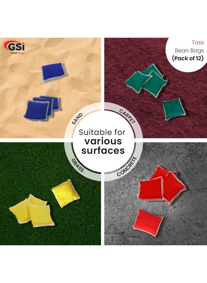 GSI GSi Mini Toy Bean Bags | Used for Physical Education, Outdoor & Hand toss Games, Fun Activities Equipment for Kids | Made of Premium Cotton Fabric with Superior overlock Stitching | Pack of 12 - Image 4