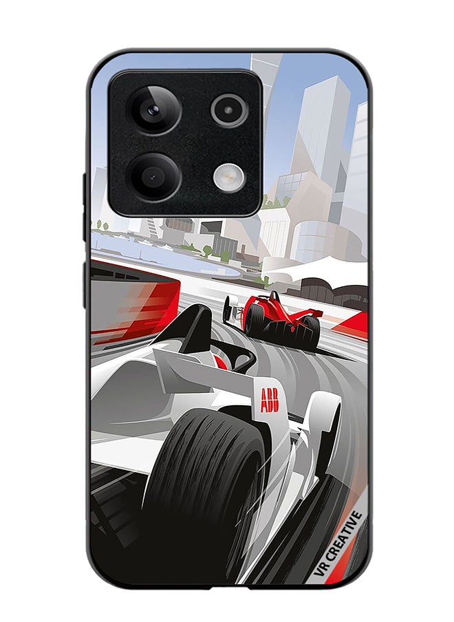 VR CREATIVE - Protective Case Cover For Xiaomi Poco X6 F1 Car Racing Design Multicolour - Image 1