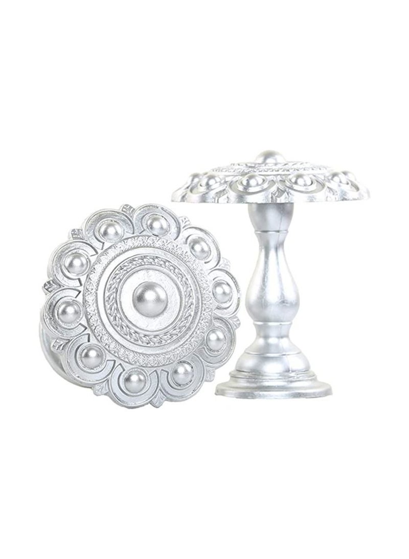 IDT 1 Pair Curtain Holdbacks Window Tie Backs Holders For Bedroom Wall Office Decor Home Sheer Blackout Drapes Blind Curtains Decorations Accessories Buckle Hooks Silver Colour - Image 2