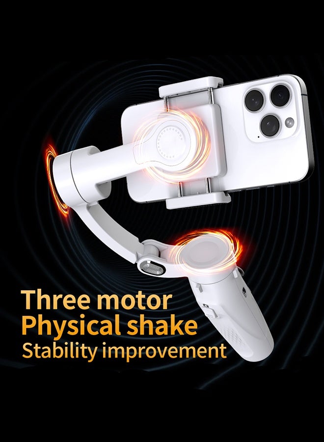 3-Axis Gimbal Stabilizer for Smartphone,  Face Tracking Focus Wheel Foldable iPhone Gimbal for iPhone/Android Phone Gimbal Vlog - Image 3