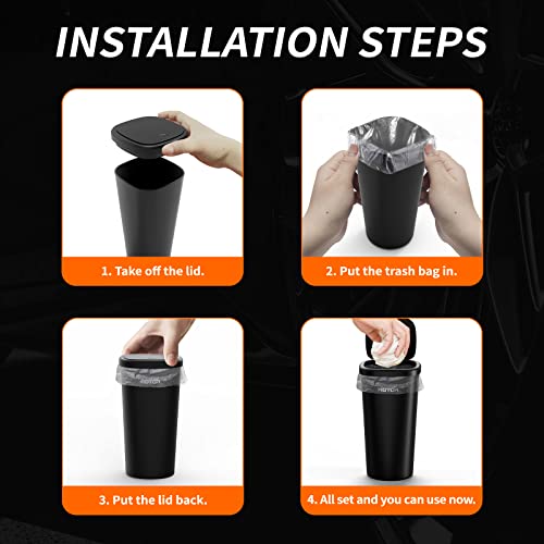 HOTOR Mini Plastic Car Trash Can Liner Refills (90-Pack), Trash Can is not Included - Image 3