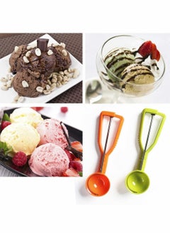 Excefore Ice Cream Scoop, 2 PCS Ice Cream Ball Scoop, Multifunctional Plastics  - Image 2