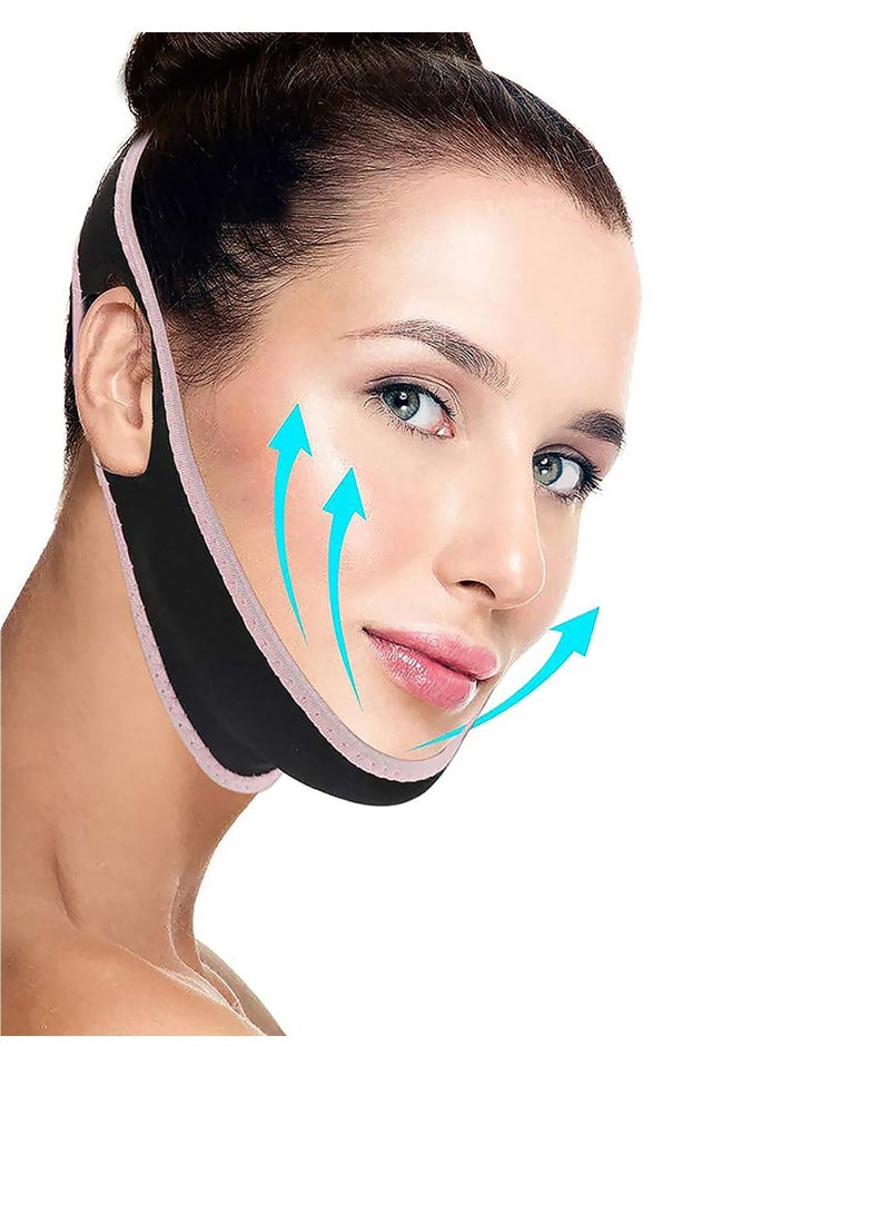 Y&D V Shaped Slimming Face Mask, 1 Pcs Facial Strap Weight Reducing Pain-Free Anti-Wrinkle Band For Women Eliminates Sagging Skin Lifting Firming Anti-aging Pink  - Image 1