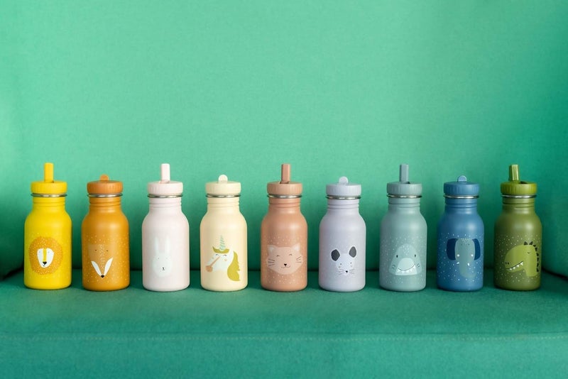 Trixie Drinking Bottle - Mrs. Unicorn - 350ml Stainless Steel Water Bottle for Kids - Leakproof - Eco-Friendly and BPA-Free, Nude - Image 2