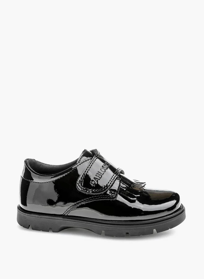 بابلوسكي Girls' School Shoes with Hook and Loop Closure - 360419-J