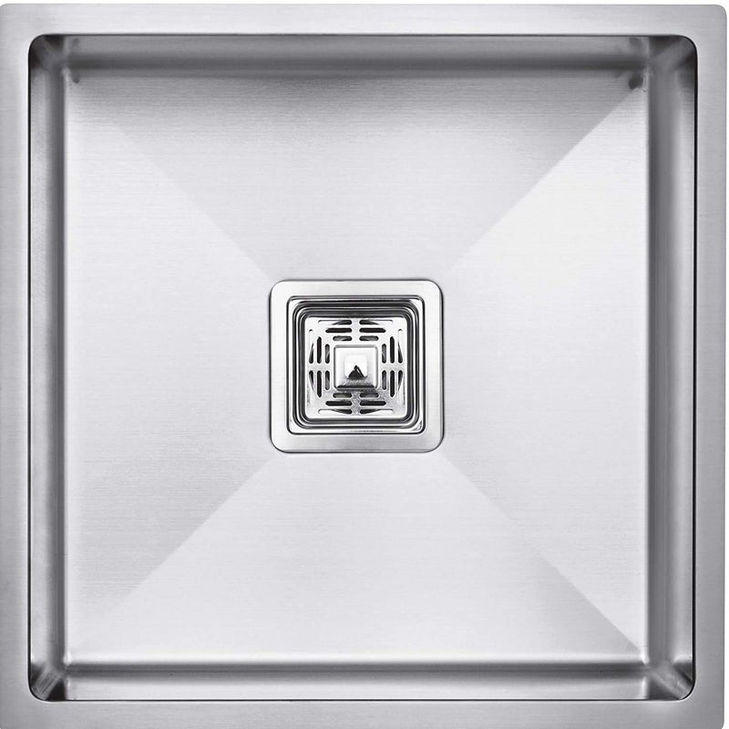 DOLANTO 18 x 16 x 9 Handmade Matt Finish 304 Grade Stainless Steel Single Bowl Kitchen Sink - Image 1