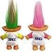 Yintlilocn 2pcs Vintage Troll Dolls SetRetro Troll Doll Chromatic Adorable for Collections School Project Arts and Crafts Party Favors - Image 4