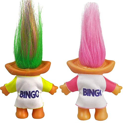 Yintlilocn 2pcs Vintage Troll Dolls SetRetro Troll Doll Chromatic Adorable for Collections School Project Arts and Crafts Party Favors - Image 5