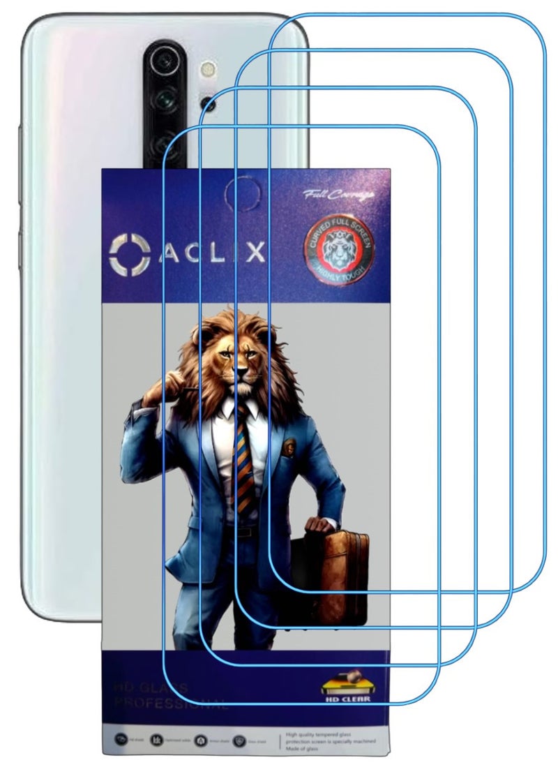 أكاليكس 4 قطع، حماية شاشة،  لهاتف شاومي  ريدمي نوت 8 برو ، جودة ممتازة. - Image 1