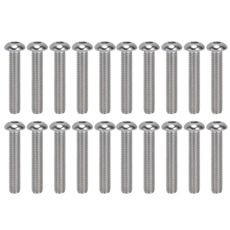M10x55mm Hex Socket Button Head Screws 30Pcs Stainless Steel Metric Set Kit - Image 5