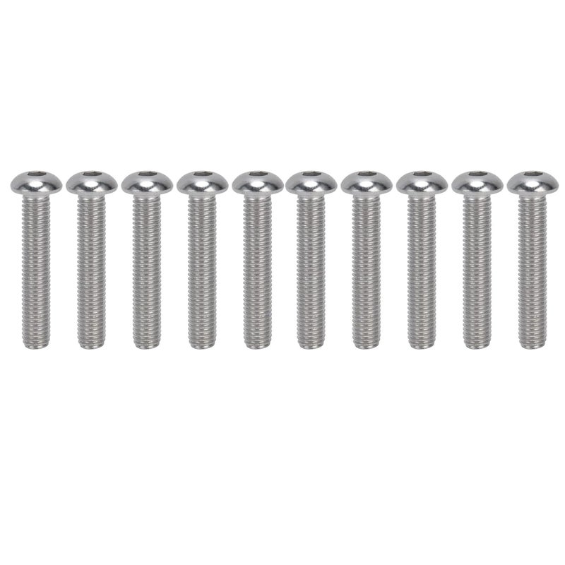 M10x55mm Hex Socket Button Head Screws 30Pcs Stainless Steel Metric Set Kit - Image 1