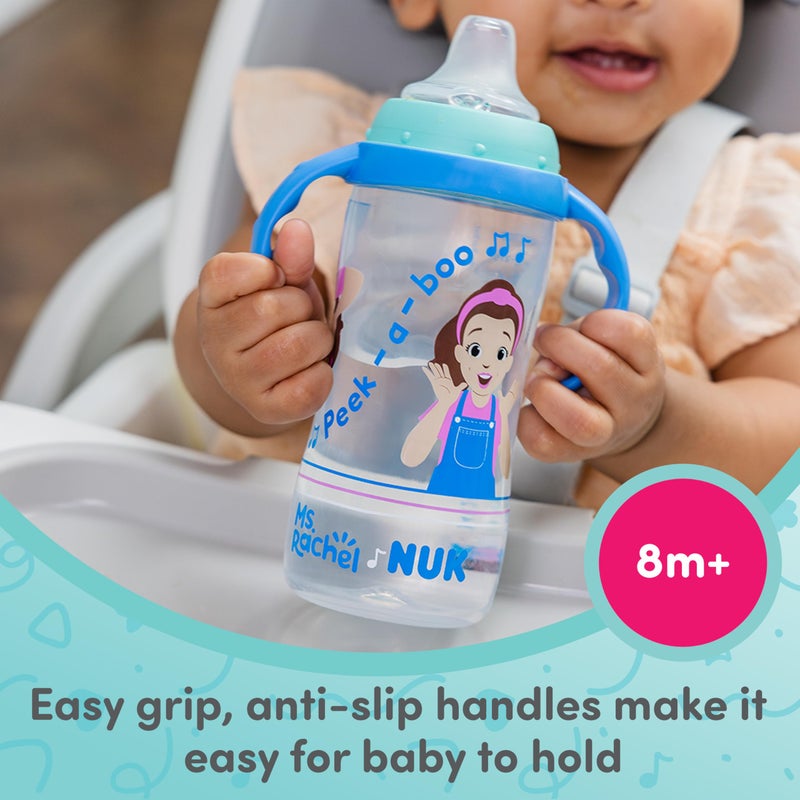 NUK Learner Cup, Ms. Rachel, 10 oz, 8+ Months, 2 pack â€“ Soft Spout, Easy-Grip Handles, BPA Free, Spill Proof Transition Sippy Cup - Image 3