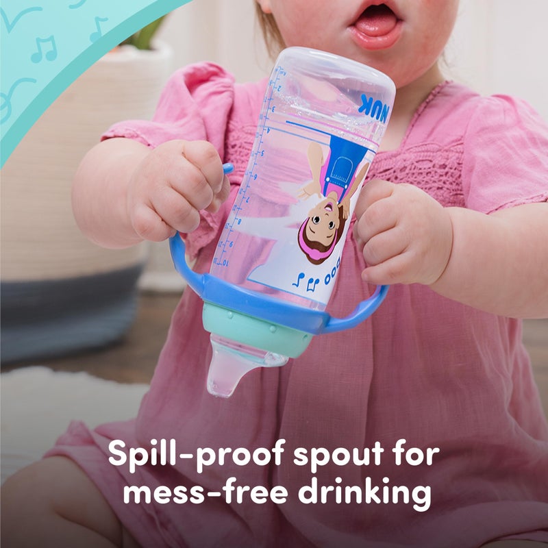 NUK Learner Cup, Ms. Rachel, 10 oz, 8+ Months, 2 pack â€“ Soft Spout, Easy-Grip Handles, BPA Free, Spill Proof Transition Sippy Cup - Image 5