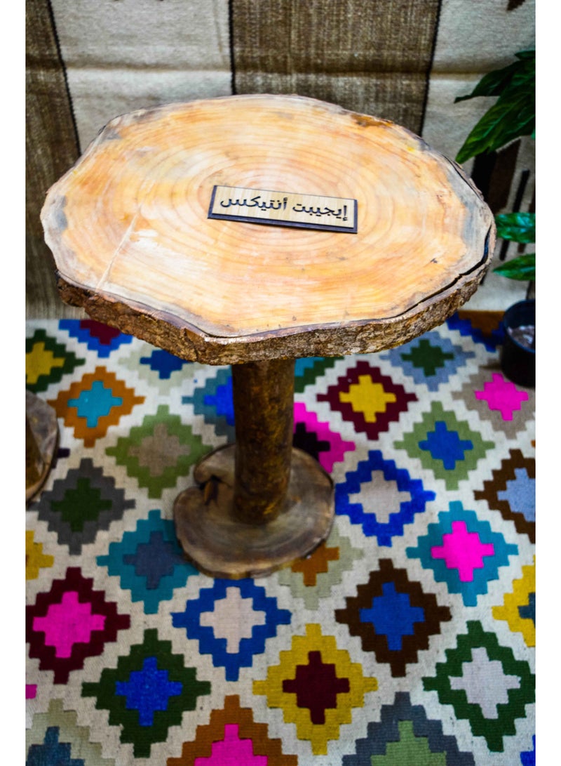 Egypt Antiques A set of 2 chairs + a table made of tree wood, 100% handmade, produced by Egypt Antiques  - Image 5