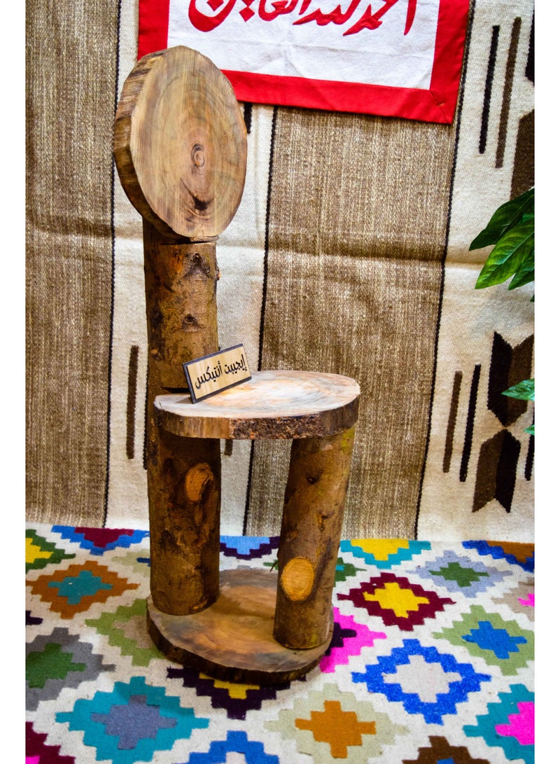 Egypt Antiques A set of 2 chairs + a table made of tree wood, 100% handmade, produced by Egypt Antiques  - Image 3
