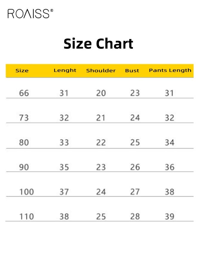 roaiss Girls T-shirt and Pants Set, Summer Outfit with Adorable Deisgn, 2 Piece Casual Clothing Set with Short Sleeve Top and Elastic Waist Long Pants, Suitable for Vacation, Travel, Beach, Running and Daily Wear - Image 5