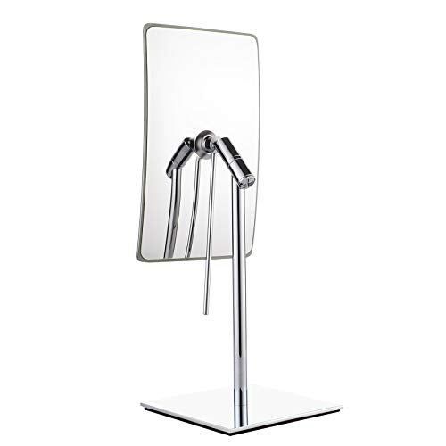 DOWRY 8 Inch 3X Magnified Tabletop Rectangular Adjustable Makeup Mirror,304 Stainless Steel,Polished Chrome 2234(3X) - Image 2