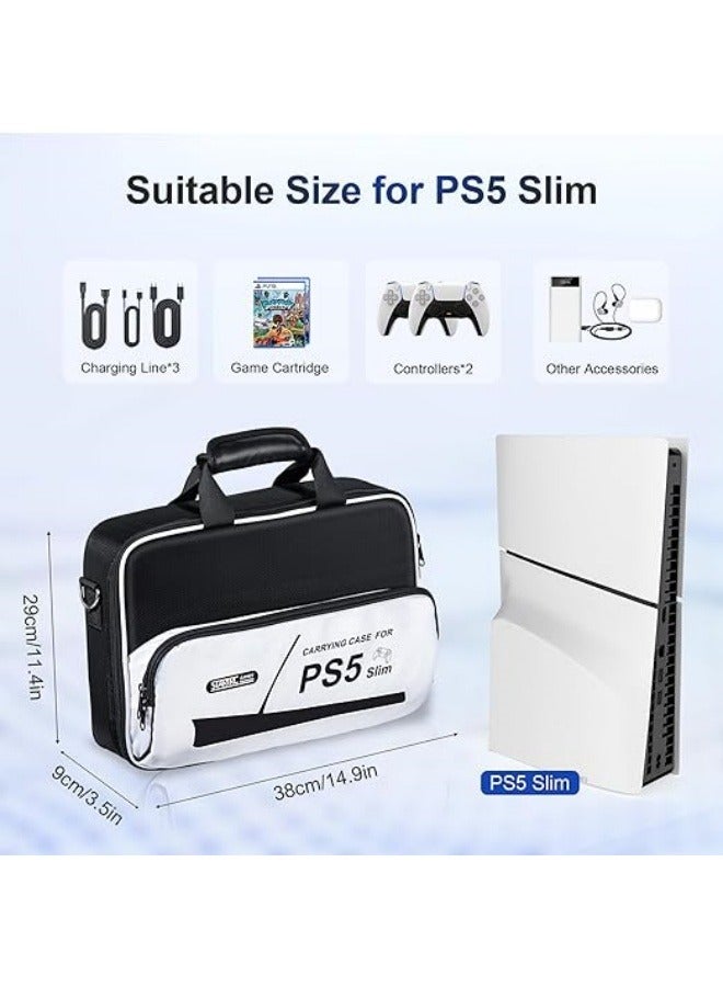 عام حقيبة حمل وحدة تحكم PlayStation 5 (Slim) ، حقيبة سفر PlayStation 5 Slim الواقية ، حقيبة تخزين كبيرة السعة متوافقة مع أقراص PS5 Slim الجديدة والإصدار الرقمي (غير متوفر على PS5) في عام 2023 - Image 2