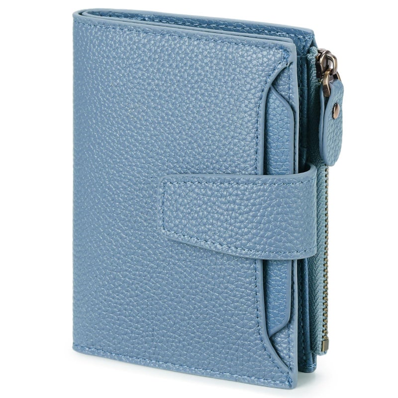 FALAN MULE Small Wallet for Women Leather Bifold Compact RFID Blocking Small Womens Wallet Purse - Image 1
