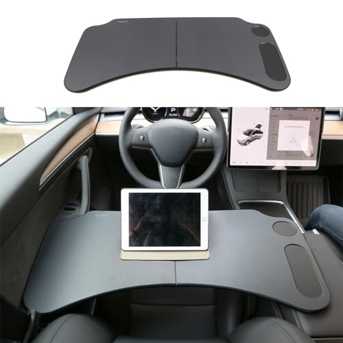 EVFITUS for Tesla Model Y 3 Food Tray Desk for Laptop Foldable Car Table for Eating Travel Multipurpose Tray for Driver Accessories