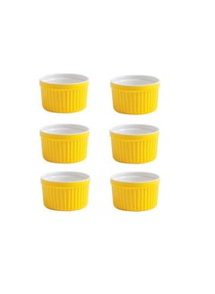 Bluejw Ramekins For Creme Brulee, Porcelain Ramekins Oven Safe, Classic Style Ramekins For Baking, Souffle Ramekins Bowls, Set Of 6  - Image 1