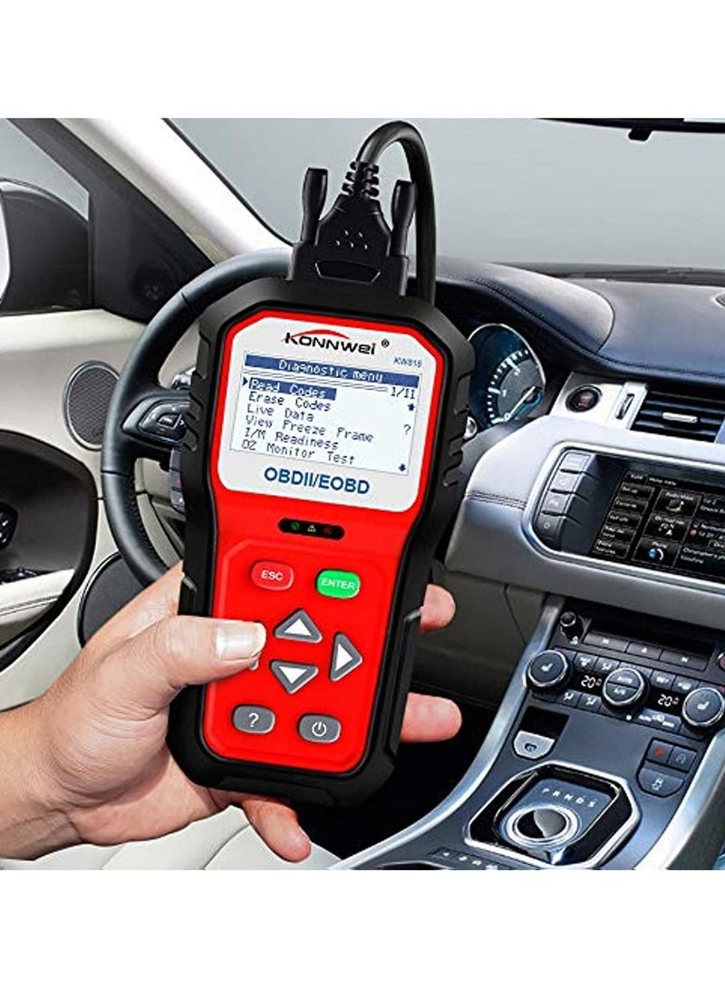 كونوي KW818 obd2 الماسح الضوئي قارئ رمز الشاشة الكبيرة - Image 2
