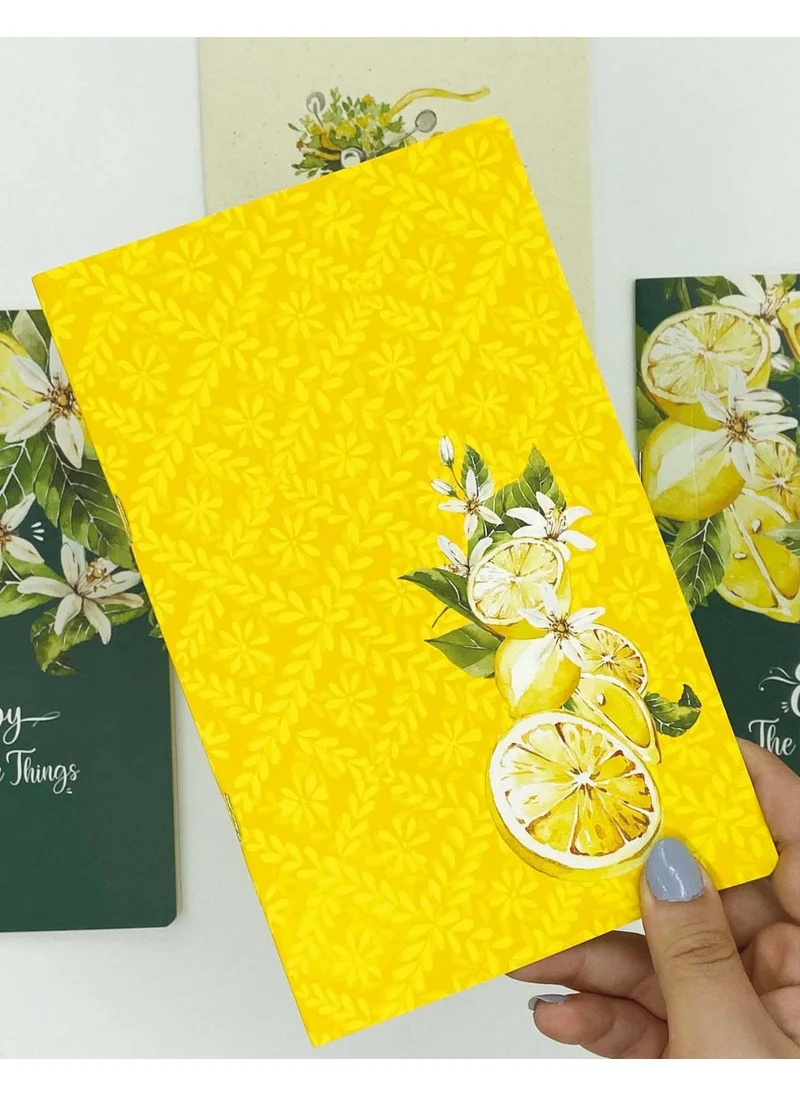 Kağıt Gemi Dükkan 3 Piece Lemon Notebook Set
