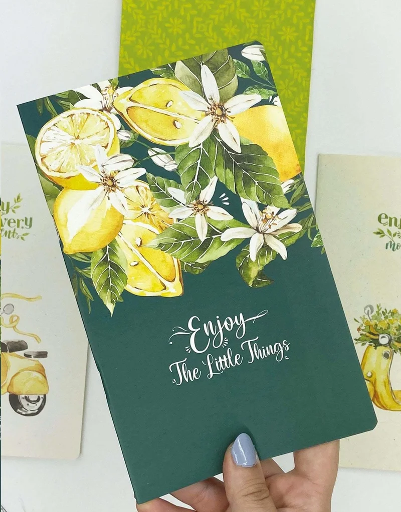 Kağıt Gemi Dükkan 3 Piece Lemon Notebook Set