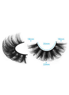 Focipeysa Dramatic Eyelashes Fluffy Faux Mink Lashes 22Mm Long False Eyelashes D Curl Eyelashes That Look Like Extension 5 Pairs Pack  - Image 4