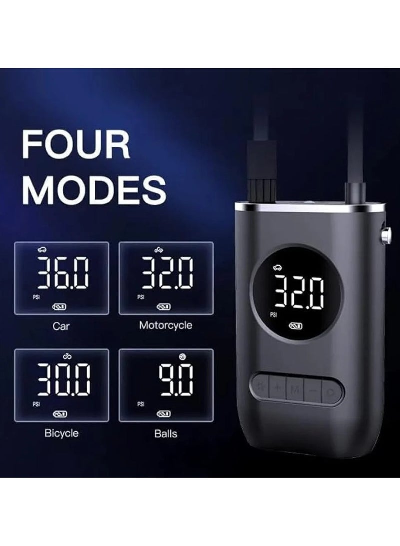 Denx Portable Compact Wireless Intelligent Digital Electric Air Inflator Pump Suitable For Bicycle Car Motorcycle Tires - From Denx - Image 1