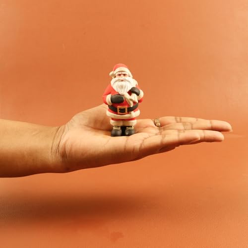 Putrika Spillbox Resin Santa Claus Showpiece|Perfect Christmas Décor|Christmas Decoration Figurine |Festive Holiday Home Décor|Mini Santa Statue Gift Ideas (Red, 3.7 inch - Santa) - Image 5