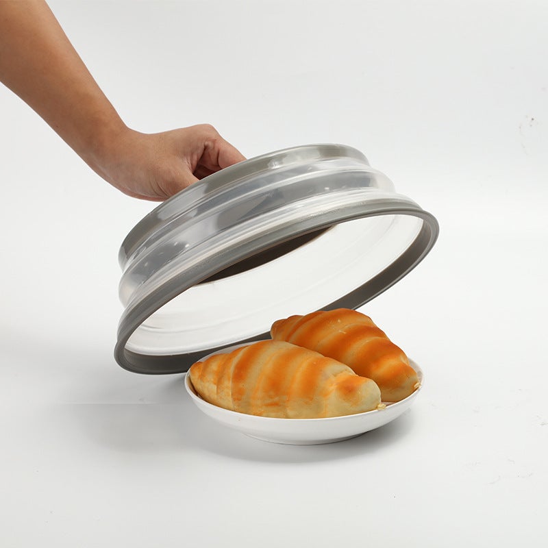 Microwave Oven Folding Cover Heating Cover Multi-Functional Silicone Folding Fresh-Keeping Cover Oil-Proof And Splash-Proof Cover Heating Cover - Image 4